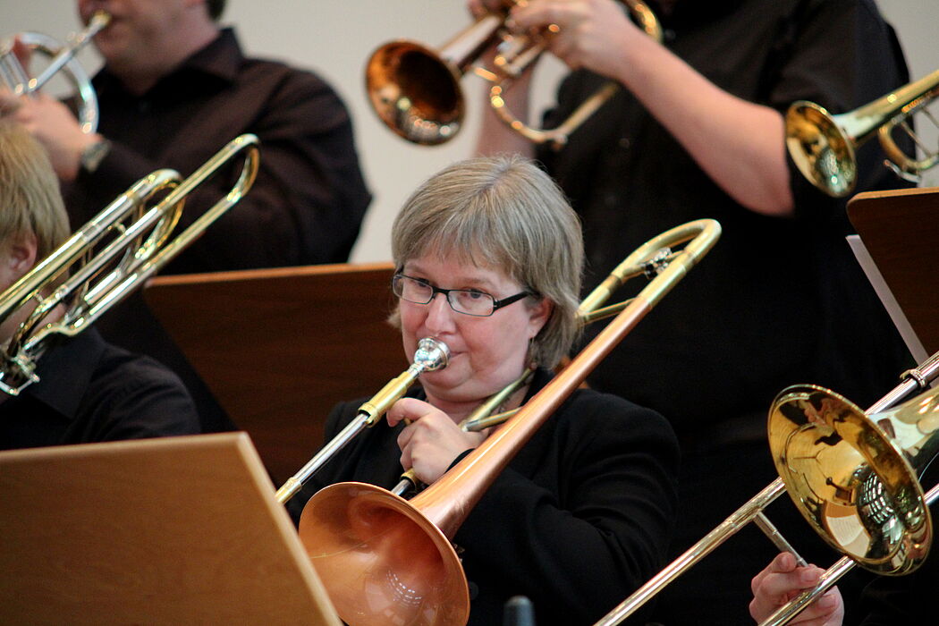 Foto (Universität Paderborn, Patrick Kleibold): Simone Probst, ein fester Bestandteil der Big Band.