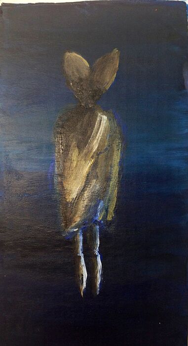 Foto (Universität Paderborn, Jutta Ströter-Bender): Acryl auf Pappe: „Die Nacht“ von Julia Hilus.