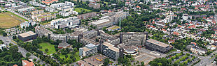 Luftbild Campus der Universität Paderborn, 8. Juli 2016 (Ansicht von Südost)