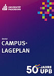 Titelseite Flyer Campus-Lageplan 2022 (Stand: Mai 2022), Link auf PDF 