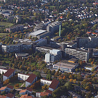 Luftbild Campus der Universität Paderborn, 15. Oktober 2009 (Ansicht von Süden)