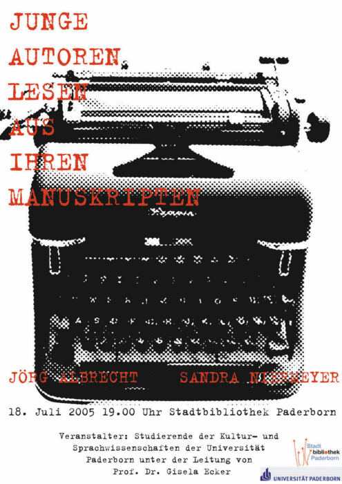 Foto: Das Veranstaltungsposter gestaltete Angelika Mühlegger, Studentin der Kunstakademie Stuttgart.