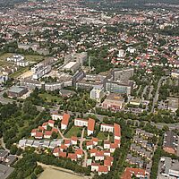 Luftbild Campus der Universität Paderborn, 28. Juni 2011, (Ansicht von Süden)