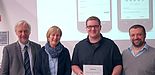 Foto: Erster Platz (v. l.): Prof. Dr. Wilhelm Schäfer (HNI), Kirsten Marggraff (Reply), Mitja Henner, Mauro Barone (Reply)