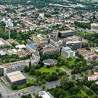 Luftbild Campus der Universität Paderborn, 8. Juli 2016 (Ansicht von Südwest)