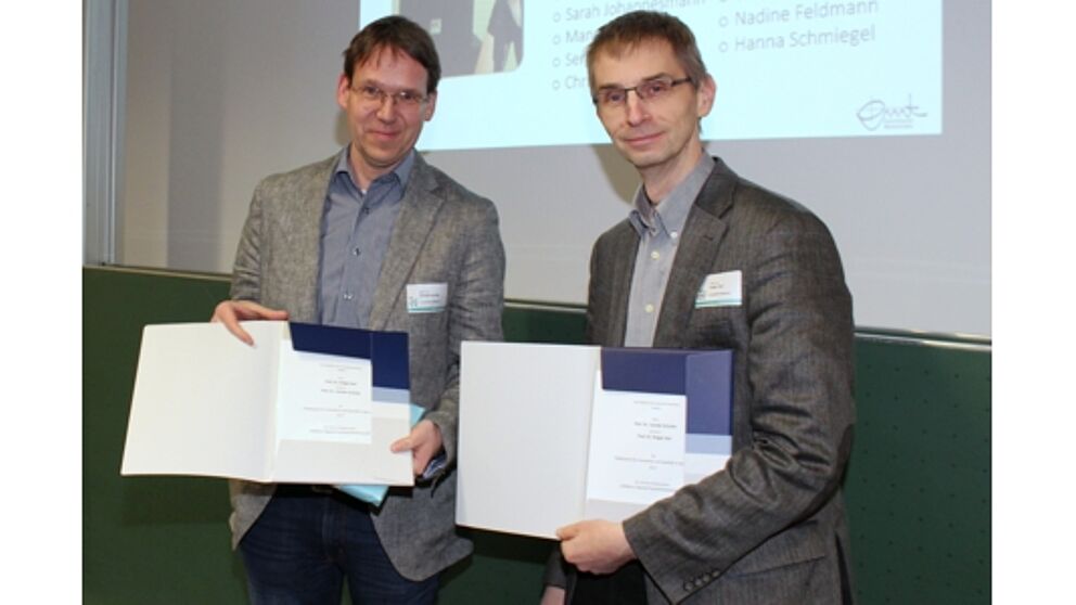 Foto: Prof. Dr. Carsten Schulte (l.) und Prof. Dr. Holger Karl