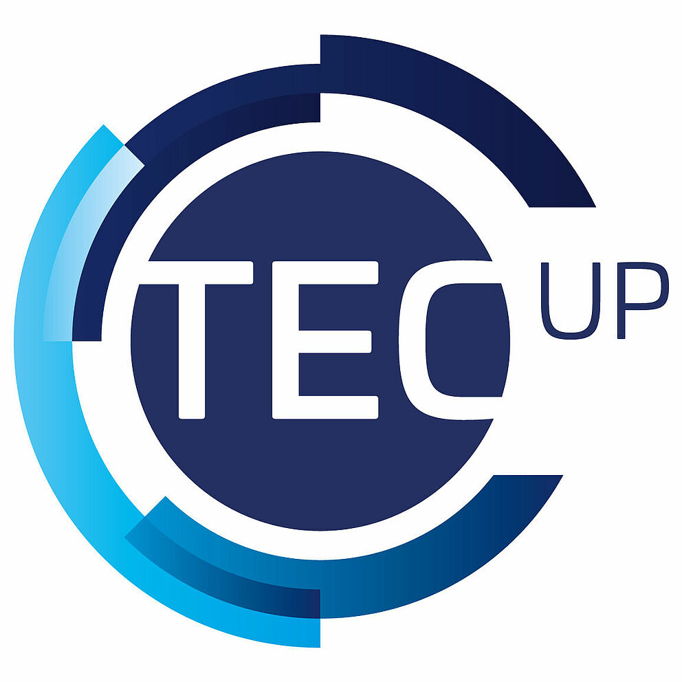 Logo of TecUP (Technology transfer and start-up center of Paderborn University)