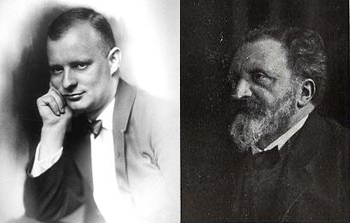 Abbildung: Paul Hindemith (links) und Friedrich Gernsheim