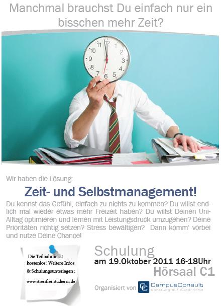 Zeit Und Selbstmanagement Schulung Am 19 Oktober 2011 Zeit Und Selbstmanagement Schulung Am 19 Oktober 2011