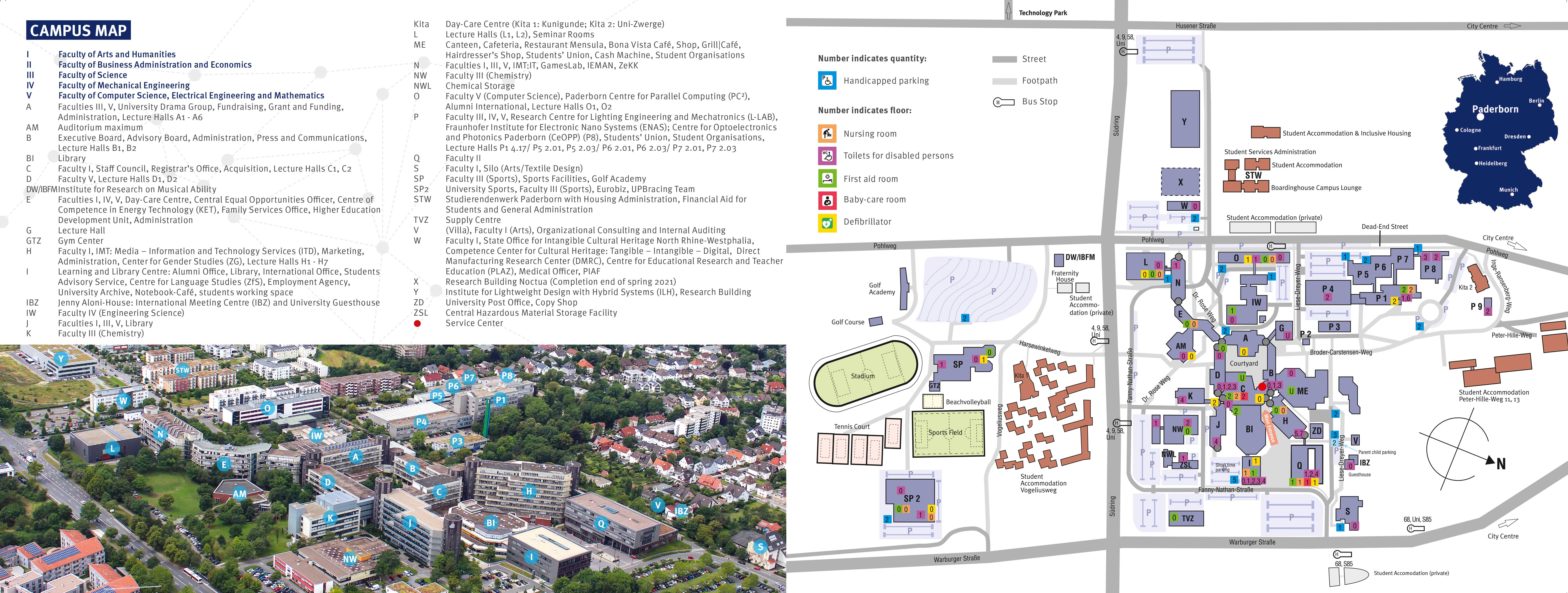 Universität Paderborn - How to get here / campus map Universität Paderborn - How to get here / campus map